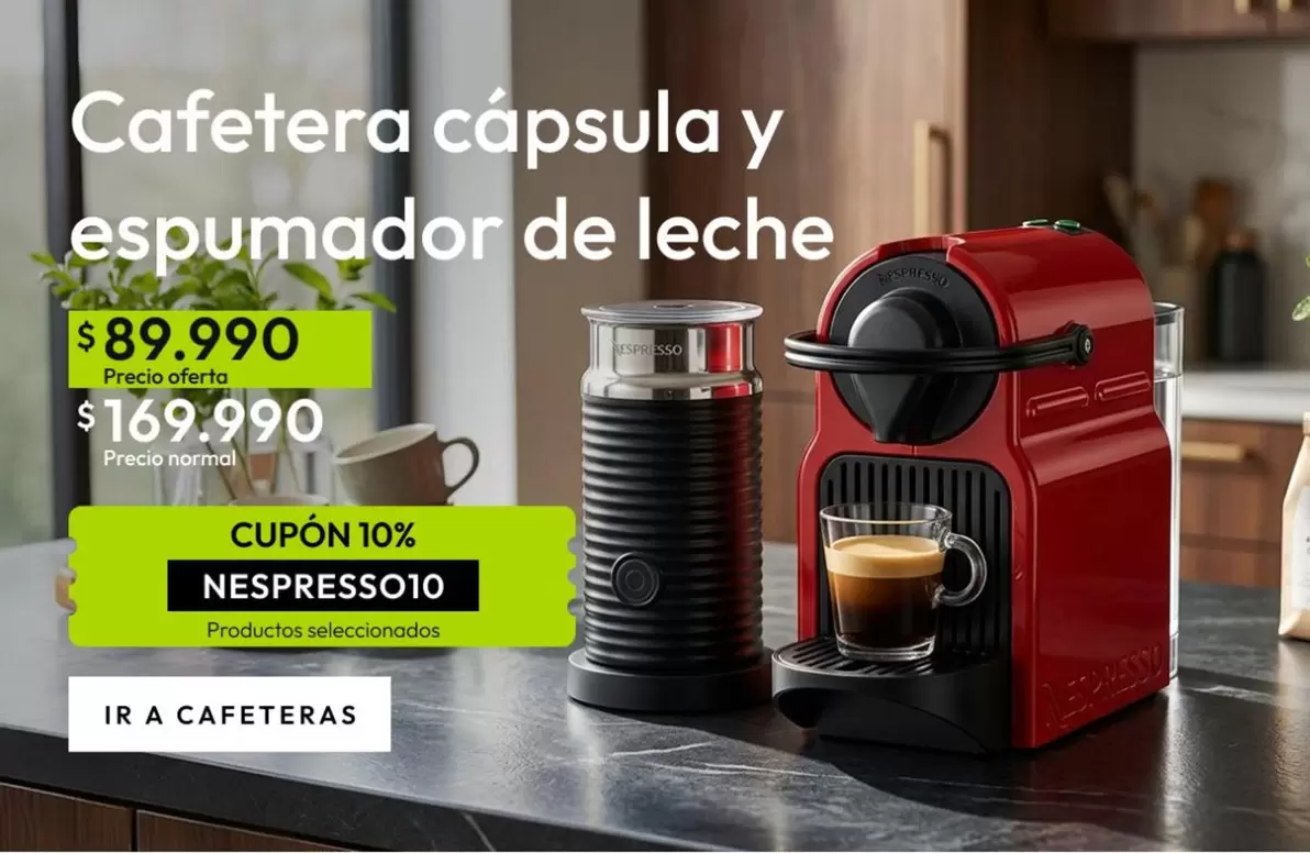 Cafetera Cápsula Y Espumador De Leche