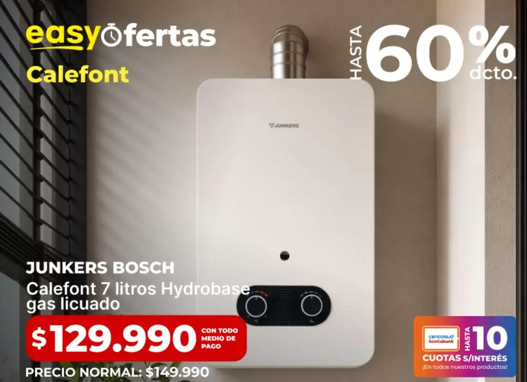 Junkers - Calefont 7 Litros Hydrobasc Gas Licuado