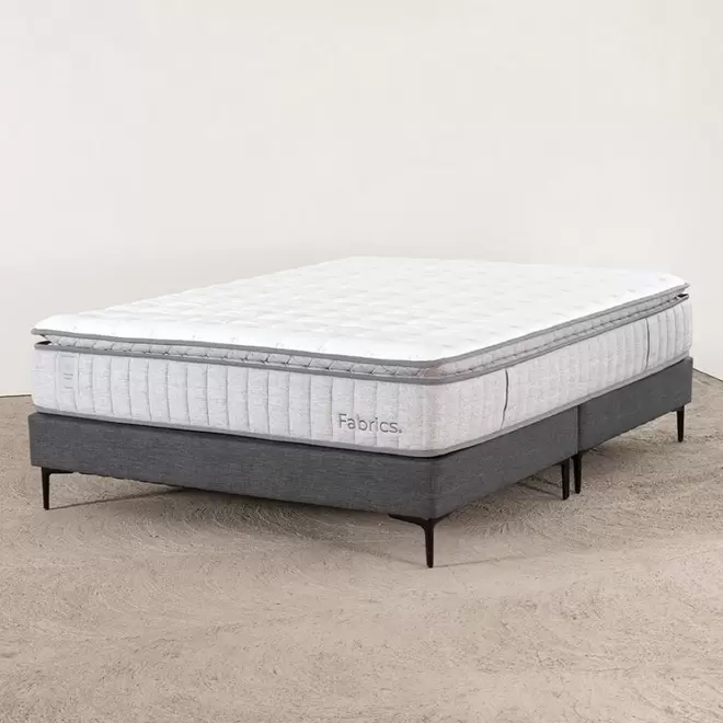 Cama Hybrid Warm 2 Plazas 150x200cm Gris