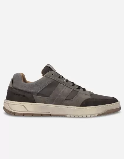 Zapatilla Urbana Hombre Cuero Lochem Gris Bullboxer