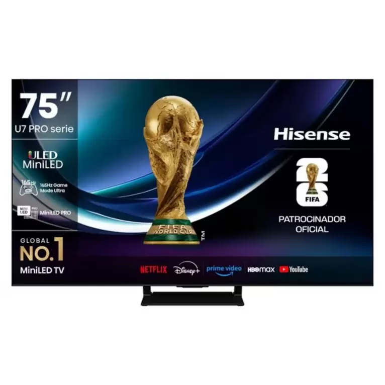 Televisor 75" Mini Led 4K UHD 75U7QGPRO Smart TV Hisense