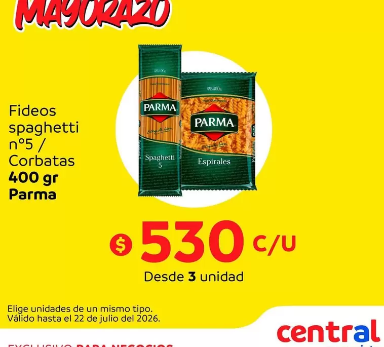 Parma - Fideos Spaghetti N°5 / Corbatas 400 Gr