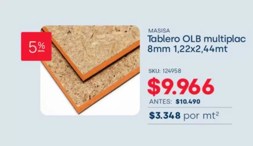 Tablero Ob Multiplac 8mm
