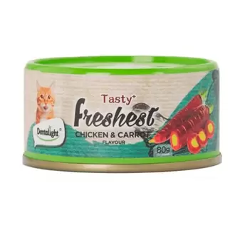 Comida húmeda gato Dentalight Lata Pollo y Zanahoria x 80g DESCUENTO