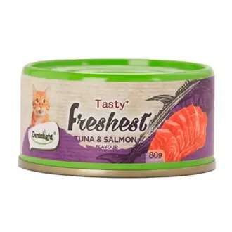 Comida húmeda gato Dentalight lata atún y salmón 80g DESCUENTO