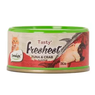 Comida húmeda Gato Dentalight lata Atún y Cangrejo x 80g DESCUENTO