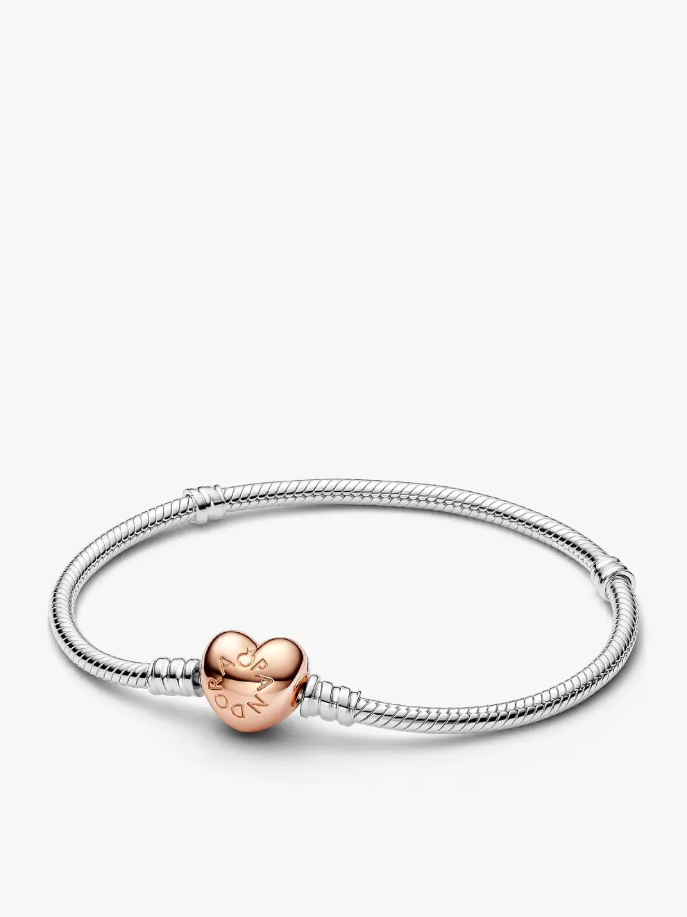 Brazalete cadena de serpiente y corazón
