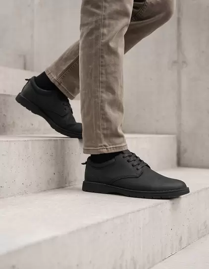 Zapatos Casual Hombre Cuero Bruxton Negro