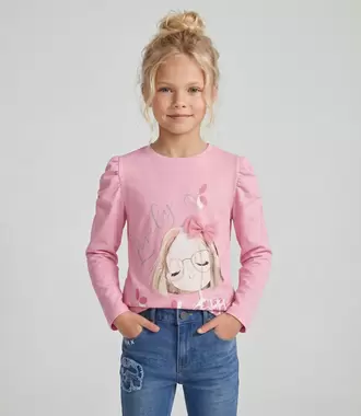 Polera niña con estampado