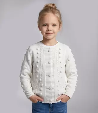 Chaleco bebé cardigan con bordados