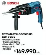 Bosch - Rotomartillo Sds Plus Gbh 2-24 D