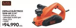 Black & Decker - Cepillo Eléctrico 769A-AR 3 1/4"