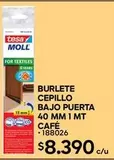 Tesa - Burlete Cepillo Bajo Puerta 40 Mm 1 Mt