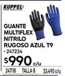 Guante -  Multiflex Nitrilo Rugoso Azul T9