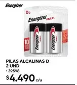 Energizer - Pilas Alcalinas D 2 Und