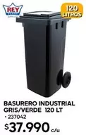 Rey - Basurero Industrial Gris/Verde
