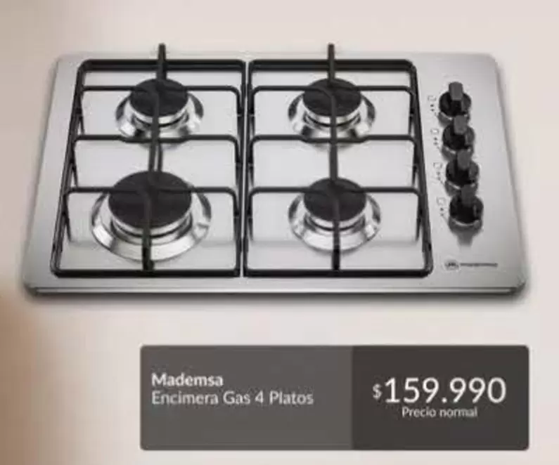 Mademsa - Encimera Gas 4 Platos