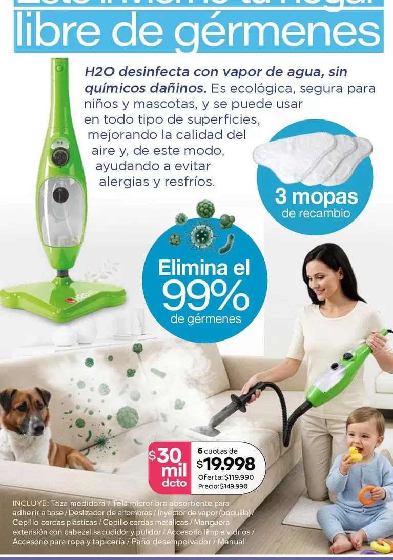 H2O Desinfectante Col Vapor De Agua