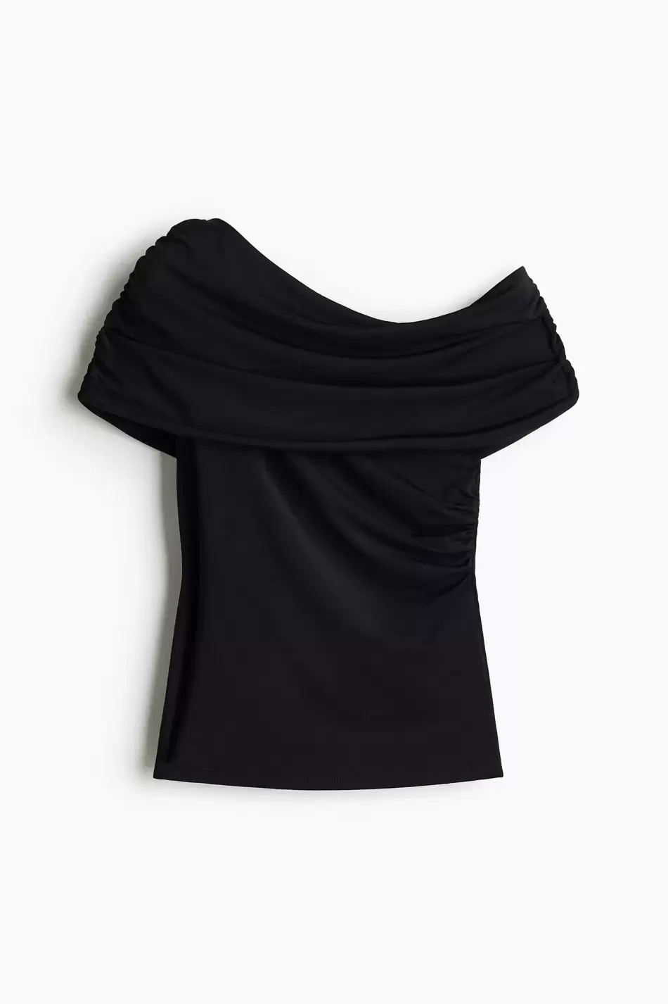 Top off-the-shoulder drapeado