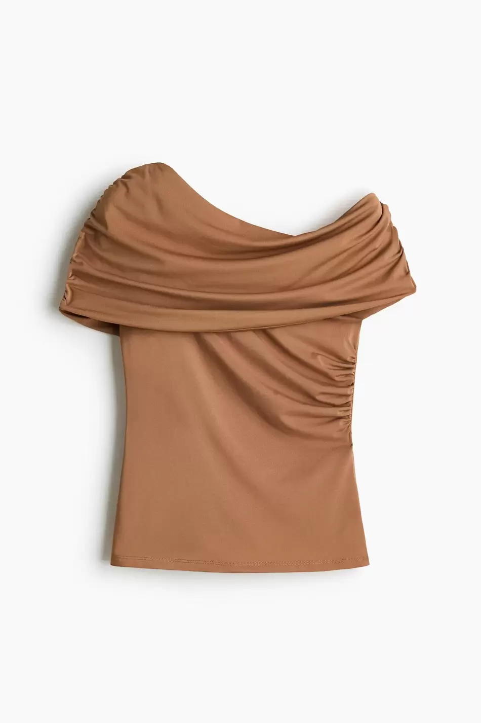 Top off-the-shoulder drapeado