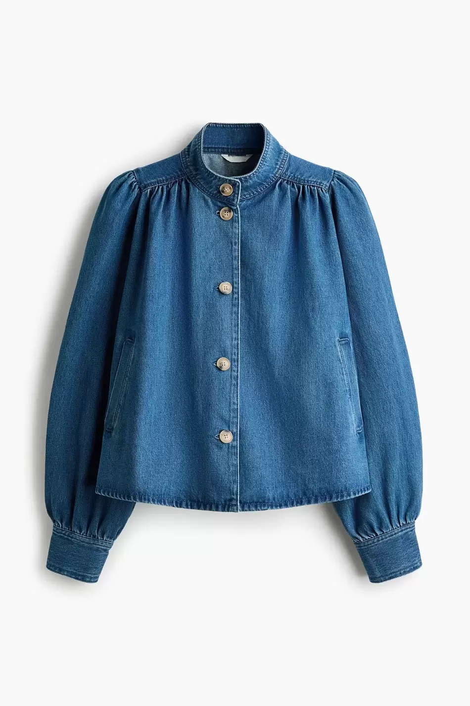 Chaqueta de sarga con mangas globo