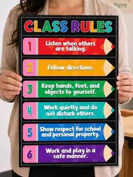 -3%Últimos 2 díasLetrero de madera de 12*8 pulgadas con reglas del aula, letrero de madera educativo para el aula adecuado para jardín de infantes, decoración del aula de escuela primaria, decoración de temporada de regreso a clases, decoración del primer