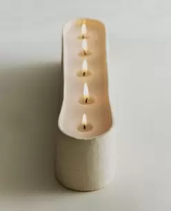 VELA DECORATIVA ALARGADA CERÁMICA