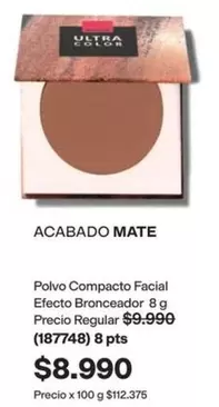 Polvo Compacto Facial Efecto Bronceador