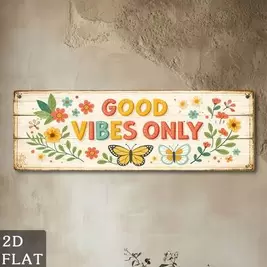 -17%1 pieza Letrero de madera vintage plano 2D de 7.87 pulgadas*2.68 pulgadas, decoración de pared con cita positiva, decoración de pared exterior, transmite energía positiva, decoración de madera estilo rústico, adecuado para cocina, oficina, sala de est