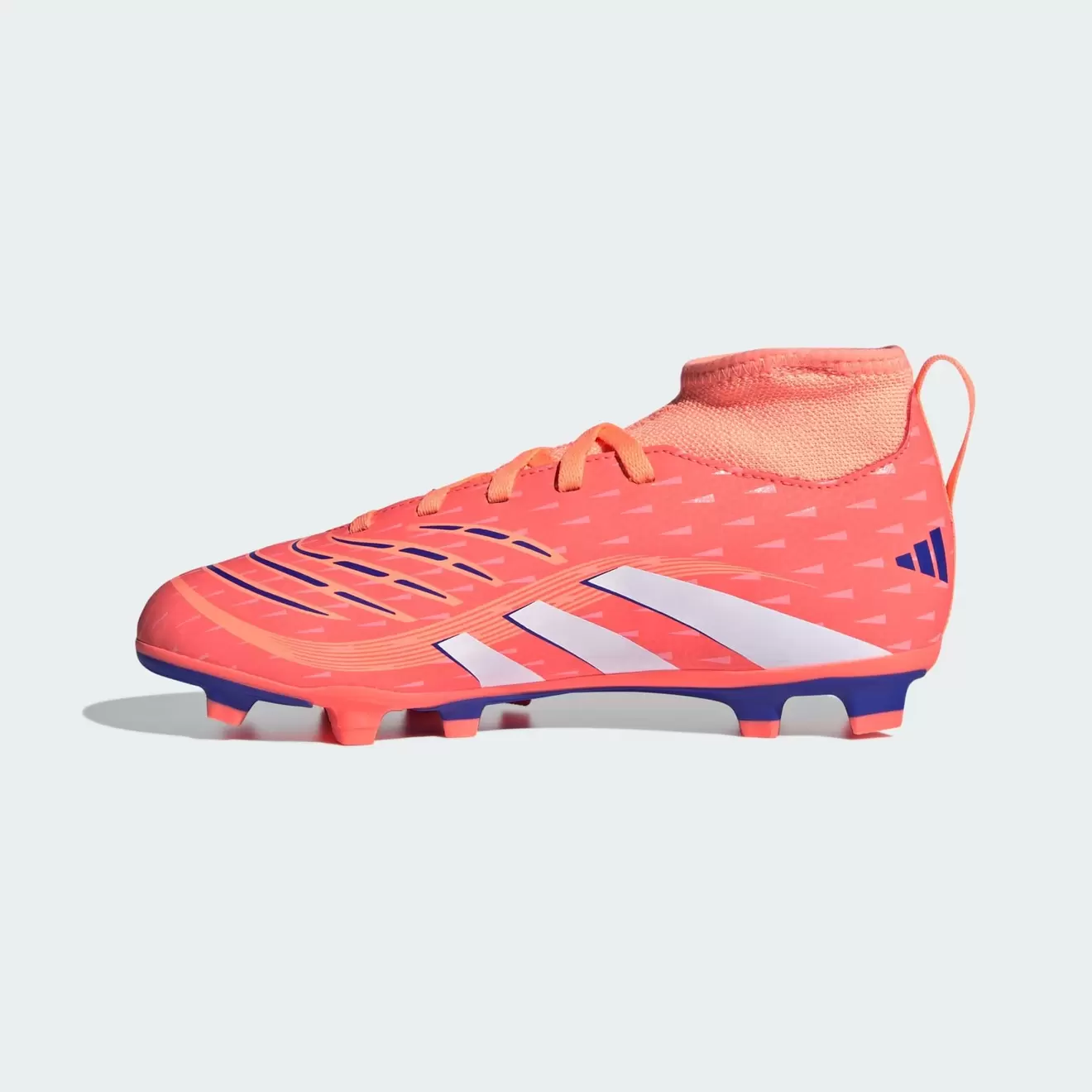 zapato de futbol adidas predator club sock naranjo fg/mg niño