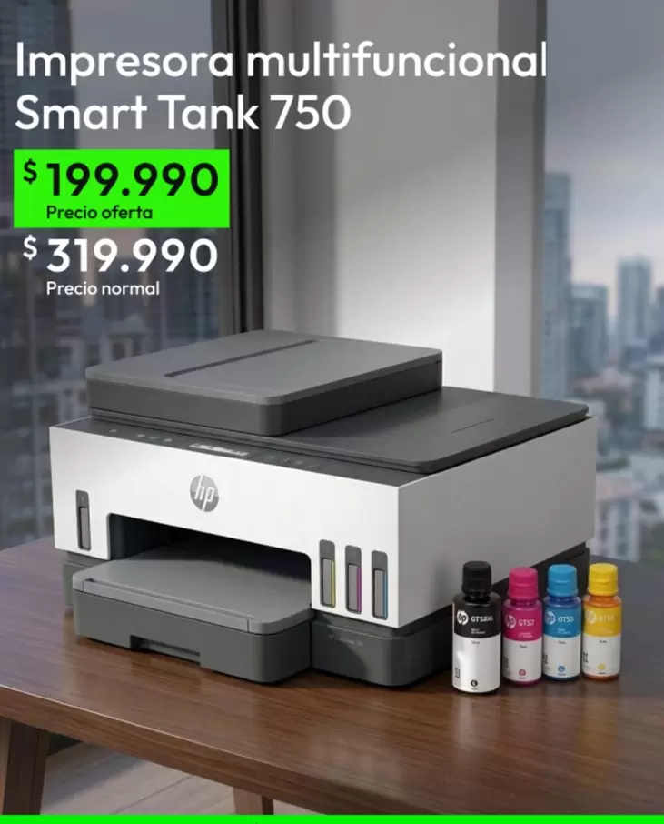 Impresora Multifuncional Smart Tank 750