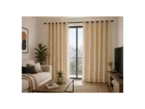 Set Cortina Velvet Emboss 140X220 Crudo