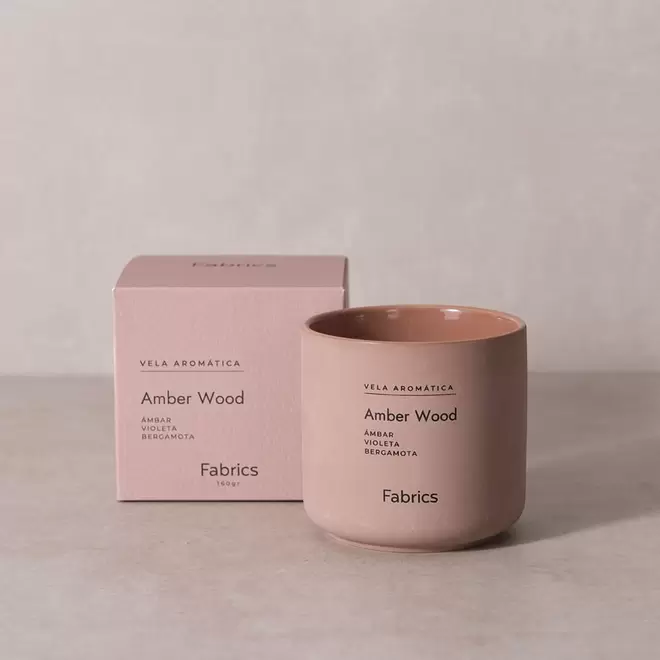 Vela Cerámica S Amber Wood