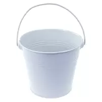 Balde Metalico Mediano Blanco 1 Uni