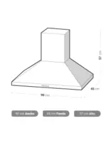 Campana de Cocina Albin Trotter Pyramid 90 cm Inox