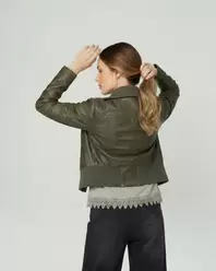 Chaqueta Mujer Francisca Regular Cuello Alto Solapa Manga Suelta Militar Lineatre