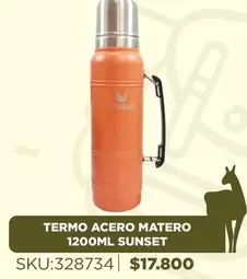 Termo Acero Matero 1200ml Sunset
