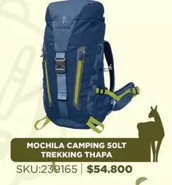 Mochila Camping 50lt Trekking Thapa