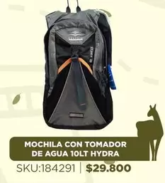 Mochila Con Tomador De Agua 10lt