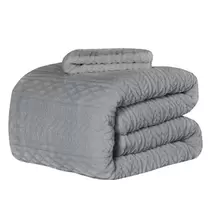 Plumón Trenza Sherpa Extra Cálido Chantilly 1.5 Plazas Gris Plata