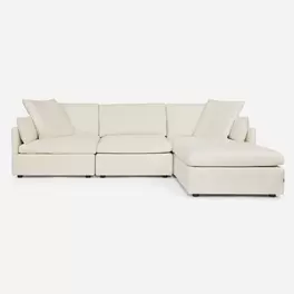 Sofá Seccional Modular Georgia Tela 4 piezas