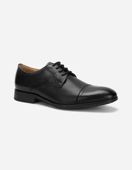 Zapatos Formal Hombre Cuero Cap Toe Rowville Negro