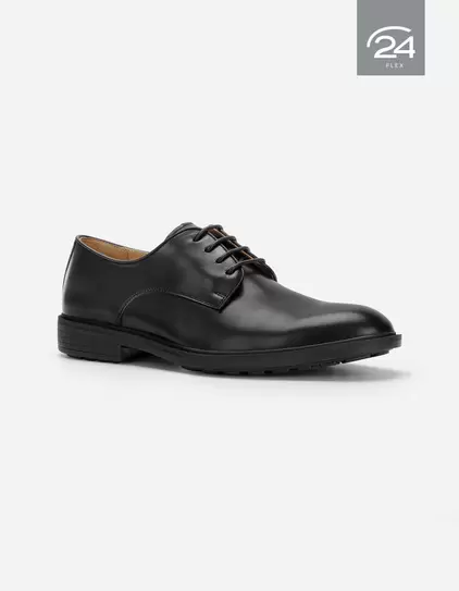 Zapatos Formal Hombre 24 Flex Cuero Bricktown Negro