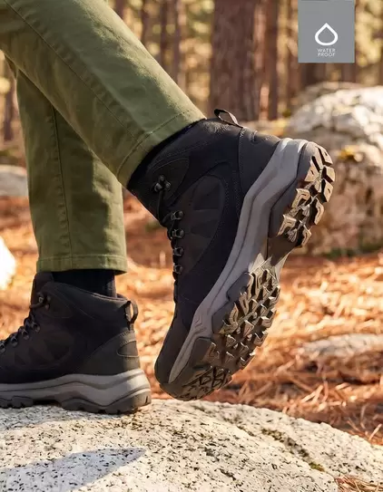 Botines Outdoor Hombre Cuero Waterproof Sansac Azul