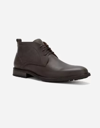 Botines Chukka Hombre Cuero Yorkford Café