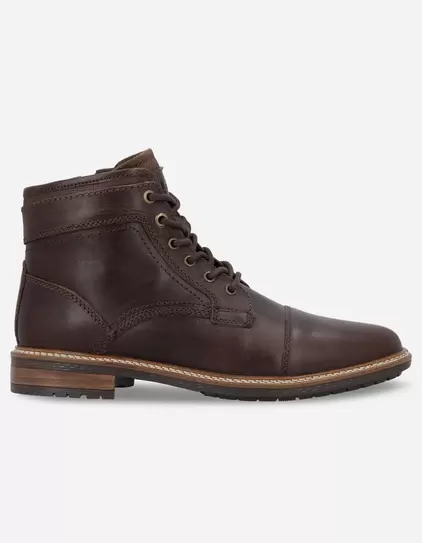 Botines Formal Casual Hombre Cuero Joni Café