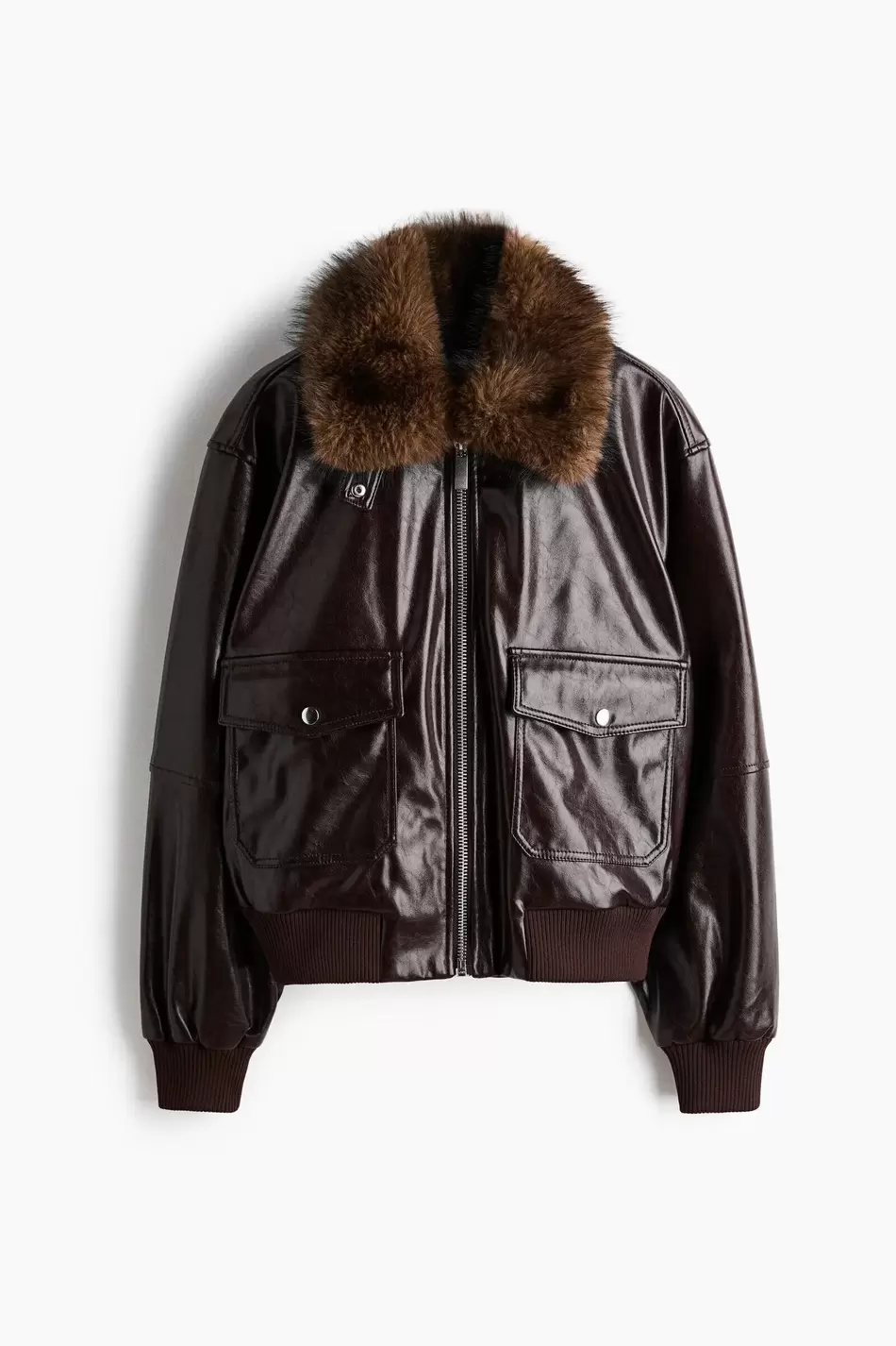 Chaqueta revestida con cuello removible
