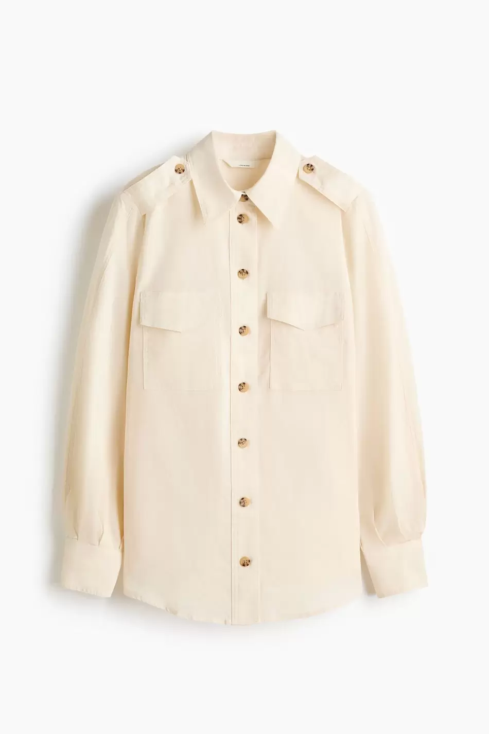 Camisa cargo en mezcla de lino