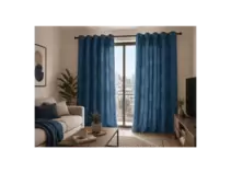 Set Cortina Velvet Emboss 140X220 Azul