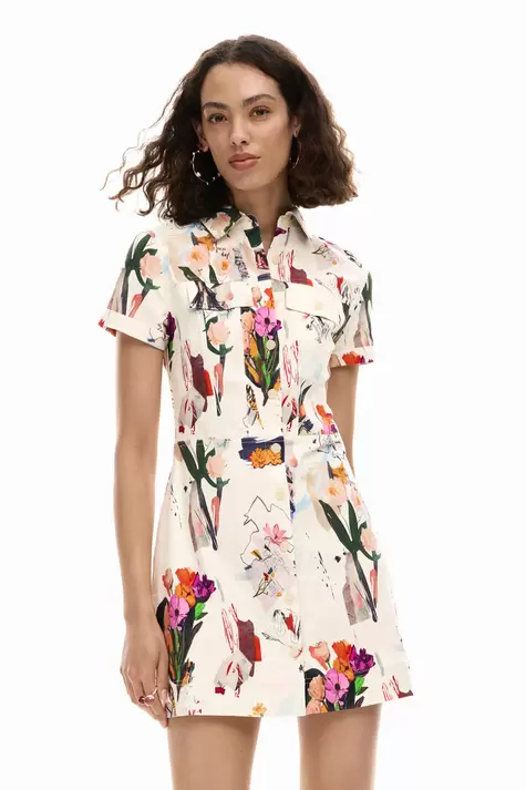 Vestido corto collage